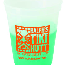 Good Value Clear to Green Color Changing Stadium Cup - 16 oz