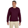 Jerzees Men's Maroon 9.5 Oz. Super Sweats Nublend Fleece Crew