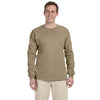 Fruit of the Loom Men's Khaki 5 oz. HD Cotton Long-Sleeve T-Shirt