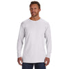 Hanes Men's Ash 4.5 oz. 100% Ringspun Cotton nano-T Long-Sleeve T-Shirt