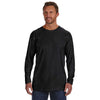 Hanes Men's Black 4.5 oz. 100% Ringspun Cotton nano-T Long-Sleeve T-Shirt