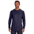 Hanes Men's Navy 4.5 oz. 100% Ringspun Cotton nano-T Long-Sleeve T-Shirt