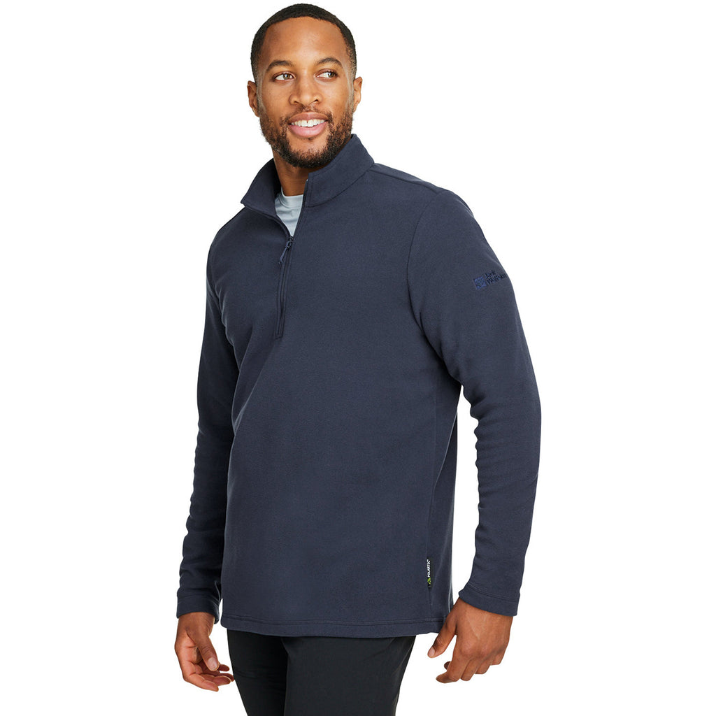 Jack Wolfskin Men's Night Blue Taunus Lightweight Half Zip Fleece