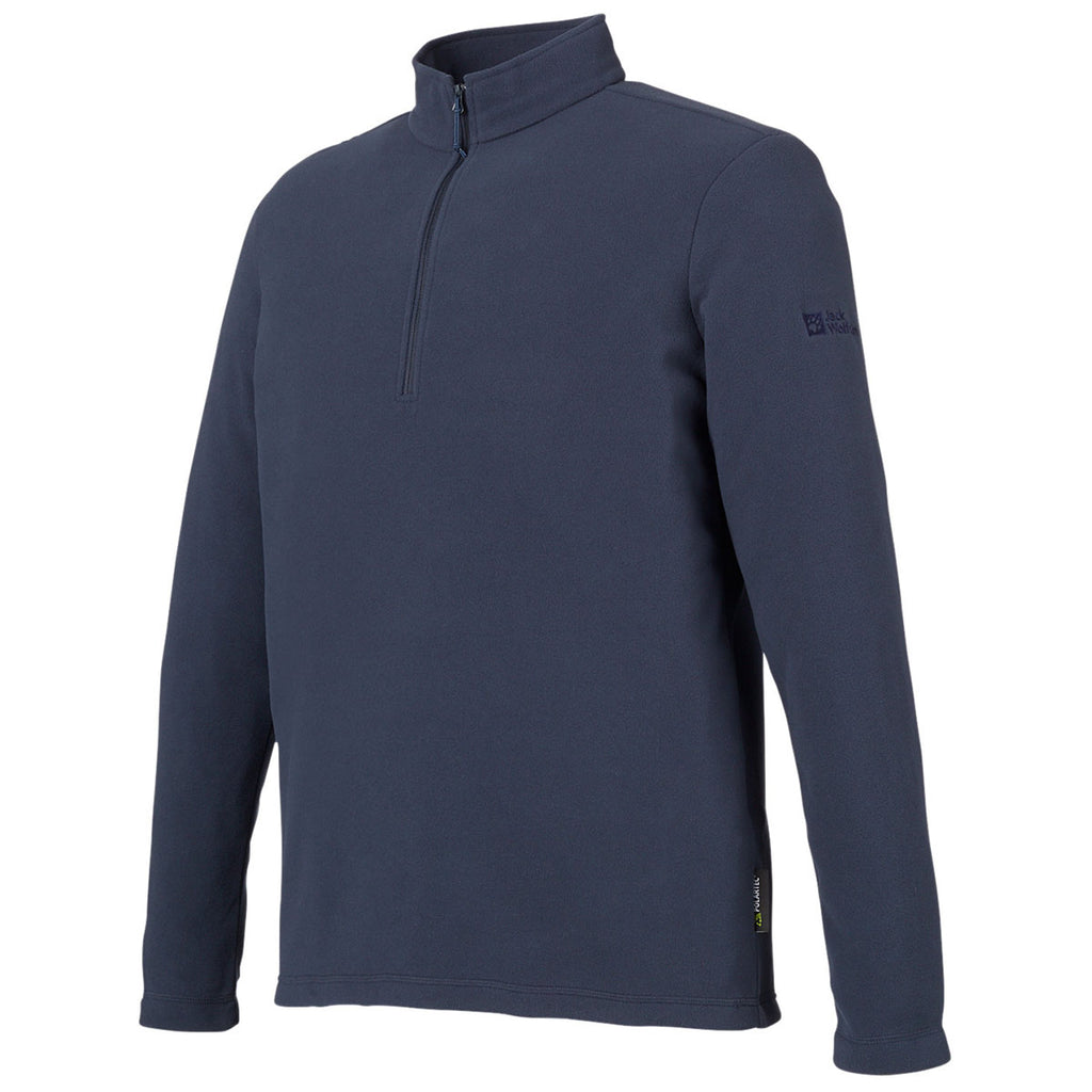 Jack Wolfskin Men's Night Blue Taunus Lightweight Half Zip Fleece