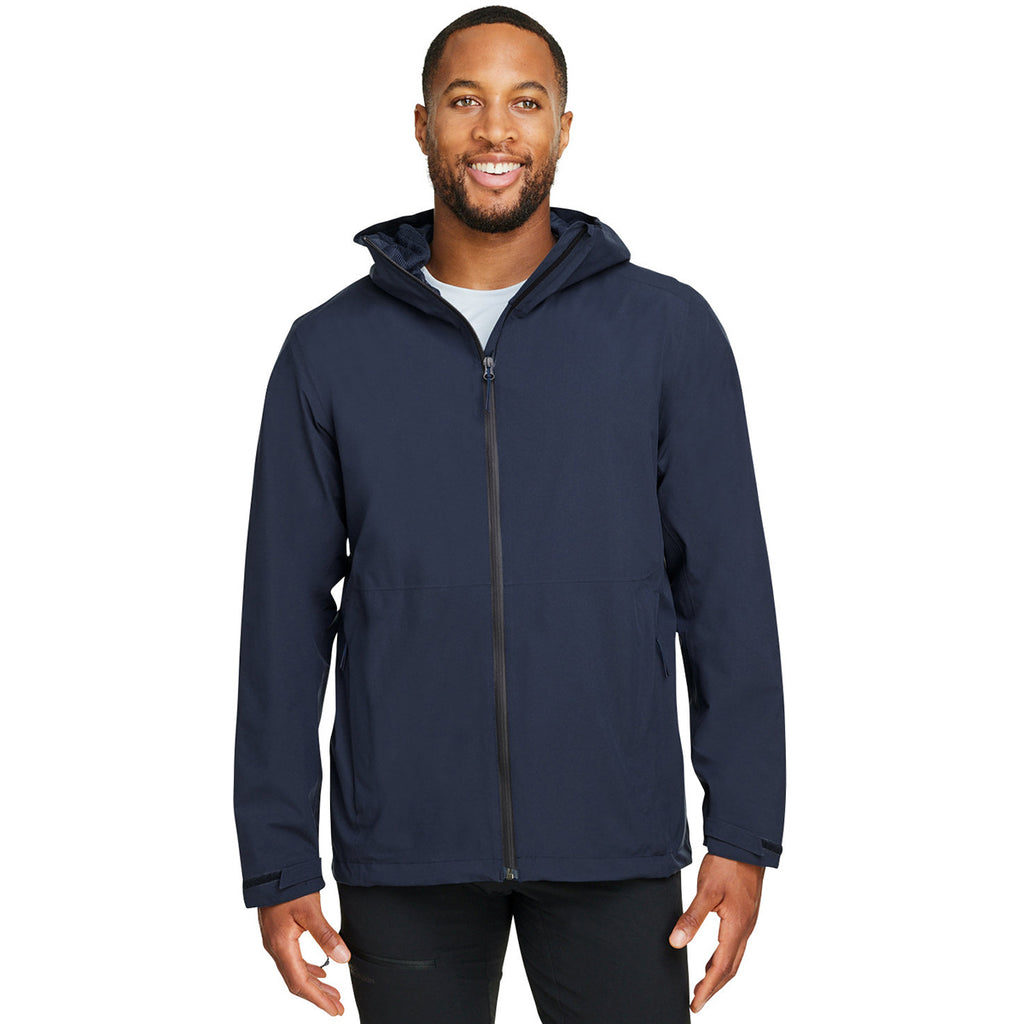 Jack Wolfskin Men's Night Blue Pack and Go Rain Jacket