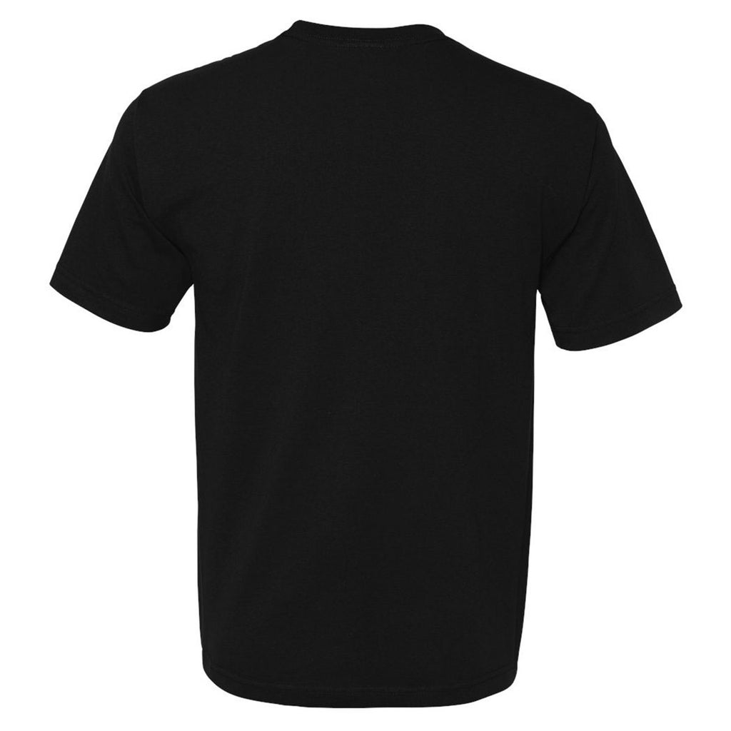 Bayside Men's Black USA-Made 100% Cotton Short Sleeve T-Shirt