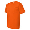 Bayside Men's Bright Orange USA-Made Short Sleeve T-Shirt with Pocket