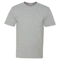 Bayside Men's Dark Ash USA-Made Short Sleeve T-Shirt with Pocket