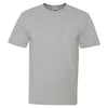 Bayside Men's Dark Ash USA-Made Short Sleeve T-Shirt with Pocket