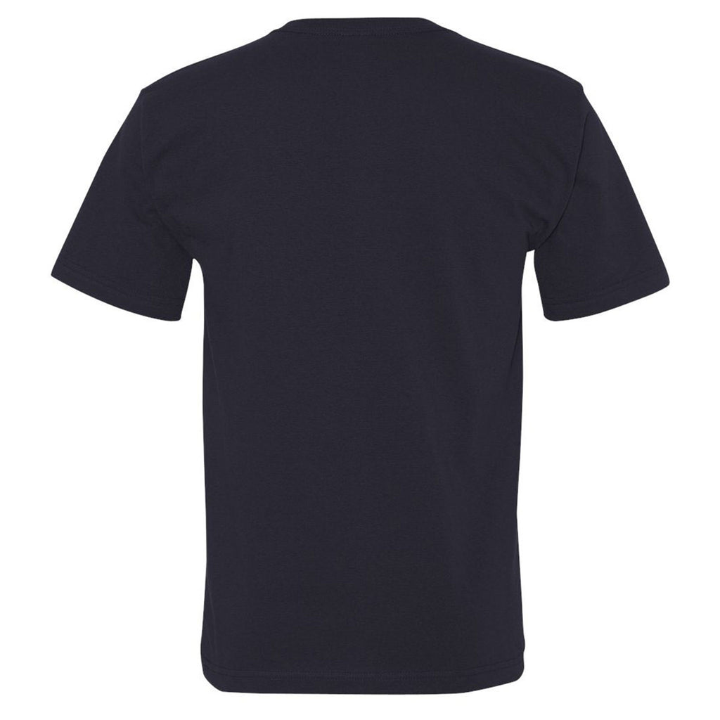 Bayside Men's Navy USA-Made Short Sleeve T-Shirt with Pocket