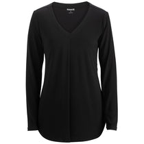 Edwards Women's Black Soft Pleated Blouse