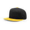 Richardson Black/Gold Lifestyle Structured Combination Wool Flatbill Snapback Cap