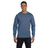 Hanes Men's Denim Blue 6.1 oz Long-Sleeve Beefy-T