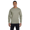 Hanes Men's Stonewash Green 6.1 oz Long-Sleeve Beefy-T