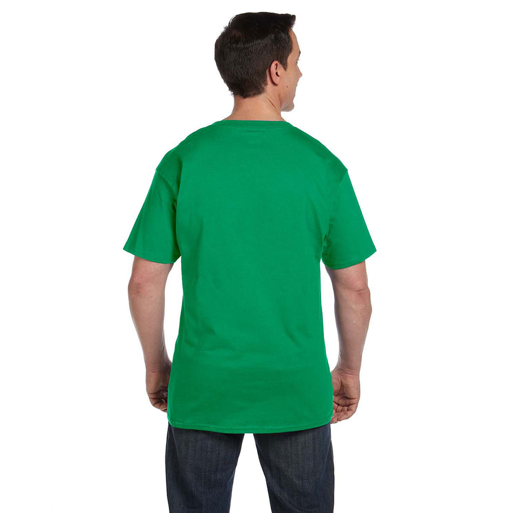 Hanes Men's Kelly Green 6.1 oz. Beefy-T with Pocket