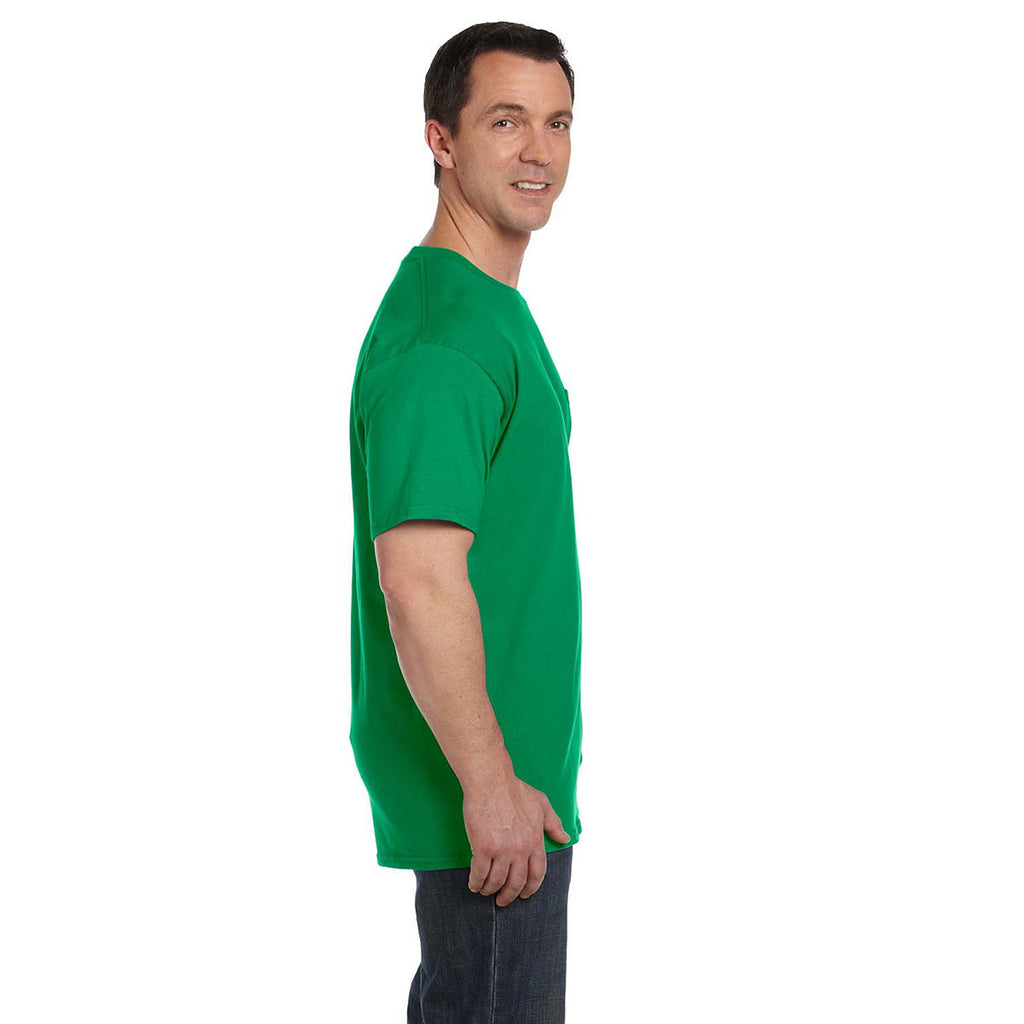 Hanes Men's Kelly Green 6.1 oz. Beefy-T with Pocket