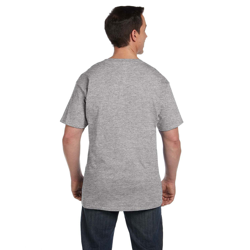 Hanes Men's Light Steel 6.1 oz. Beefy-T with Pocket