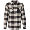 Burnside Women's Ecru/Black Buffalo Yarn-Dyed Long Sleeve Flannel Shirt