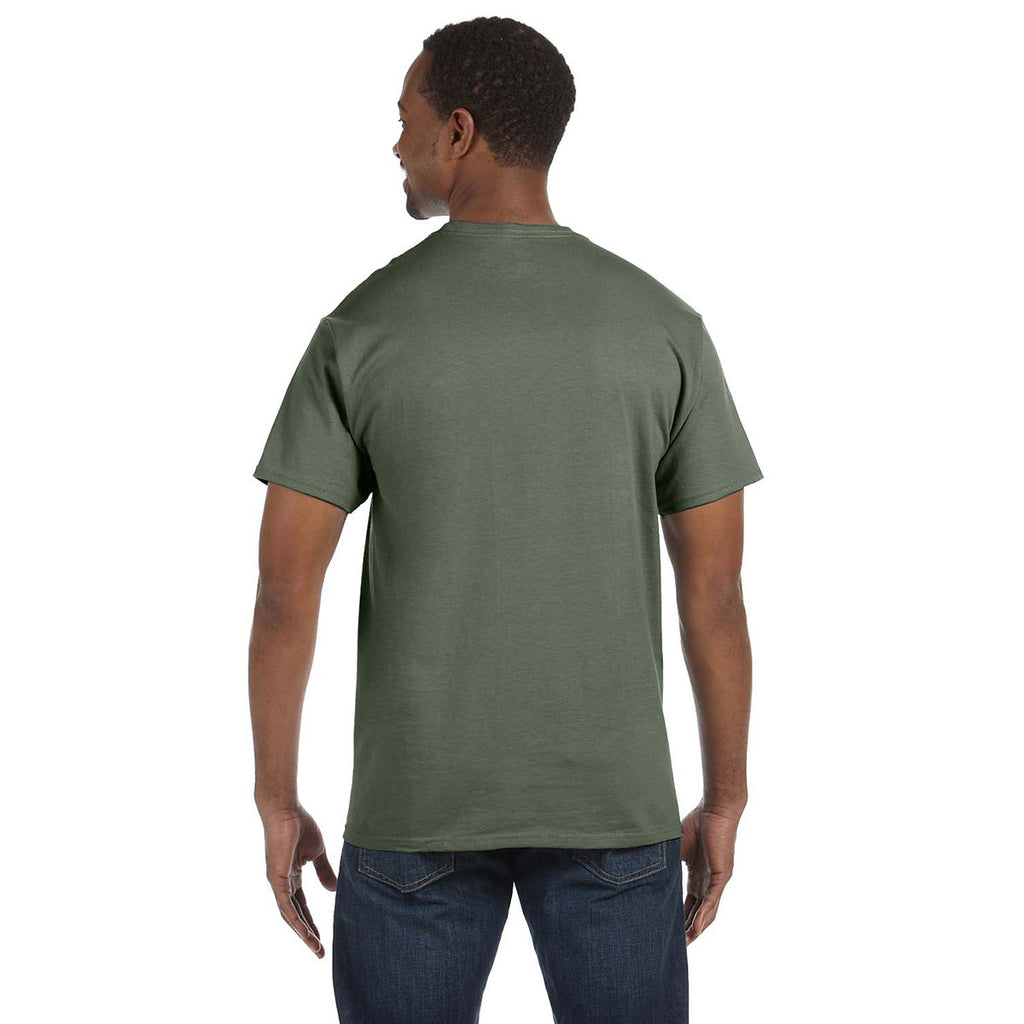 Hanes Men's Fatigue Green 6.1 oz. Tagless T-Shirt