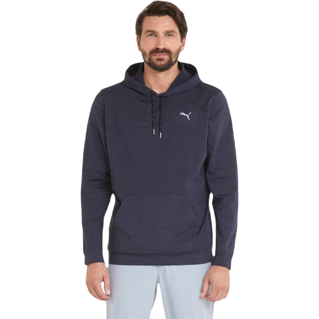 Puma Golf Men's Navy Blazer Heather Cloudspun Progress Hoodie