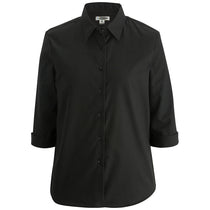 Edwards Women's Black Essential Broadcloth Blouse