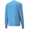 Puma Golf Men's Azure Blue Heather Cloudspun Grey Label Crewneck Sweater