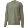 Puma Golf Men's Deep Lichen Green Cloudspun Grey Label Crewneck Sweater