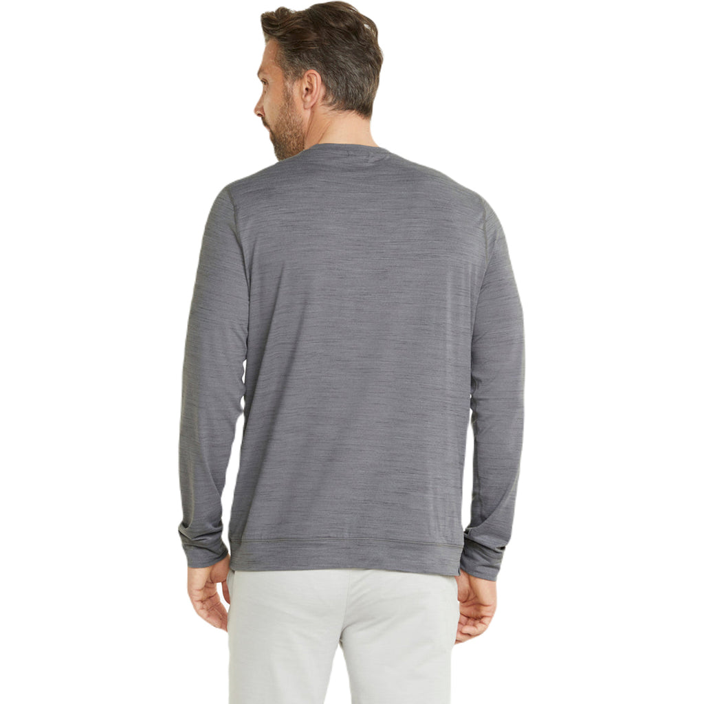 Puma Golf Men's Quiet Shade Heather Cloudspun Grey Label Crewneck Sweater