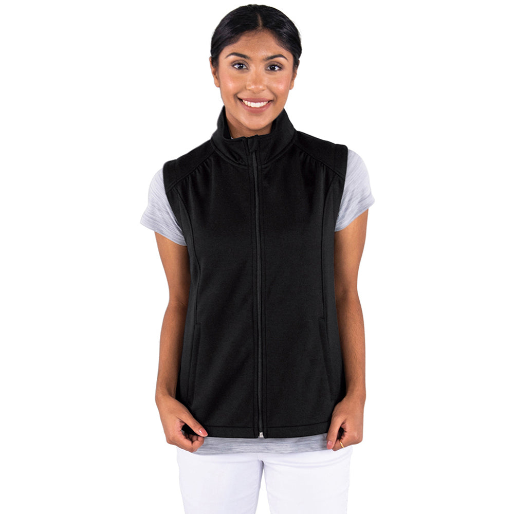 Charles River Women's Black Seaport Full Zip Performance Vest