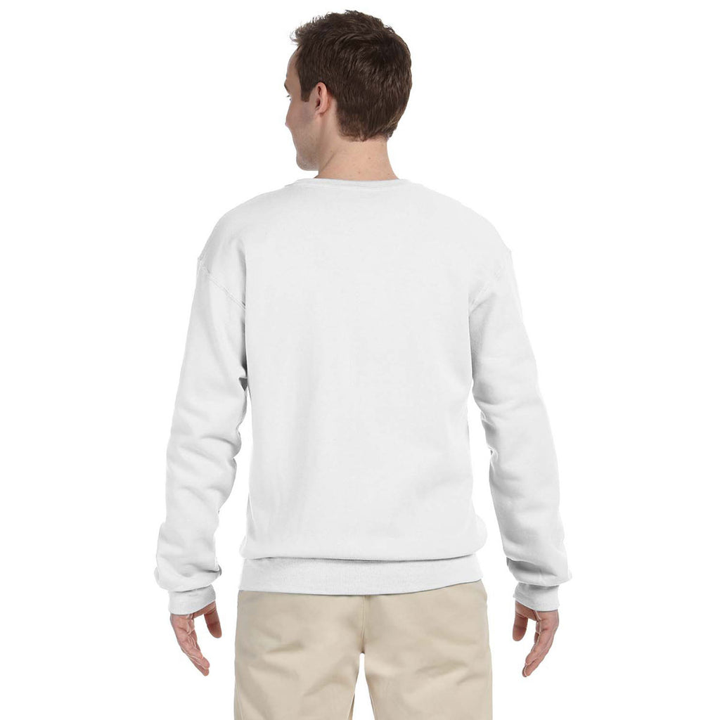 Jerzees Men's White 8 Oz. Nublend Fleece Crew