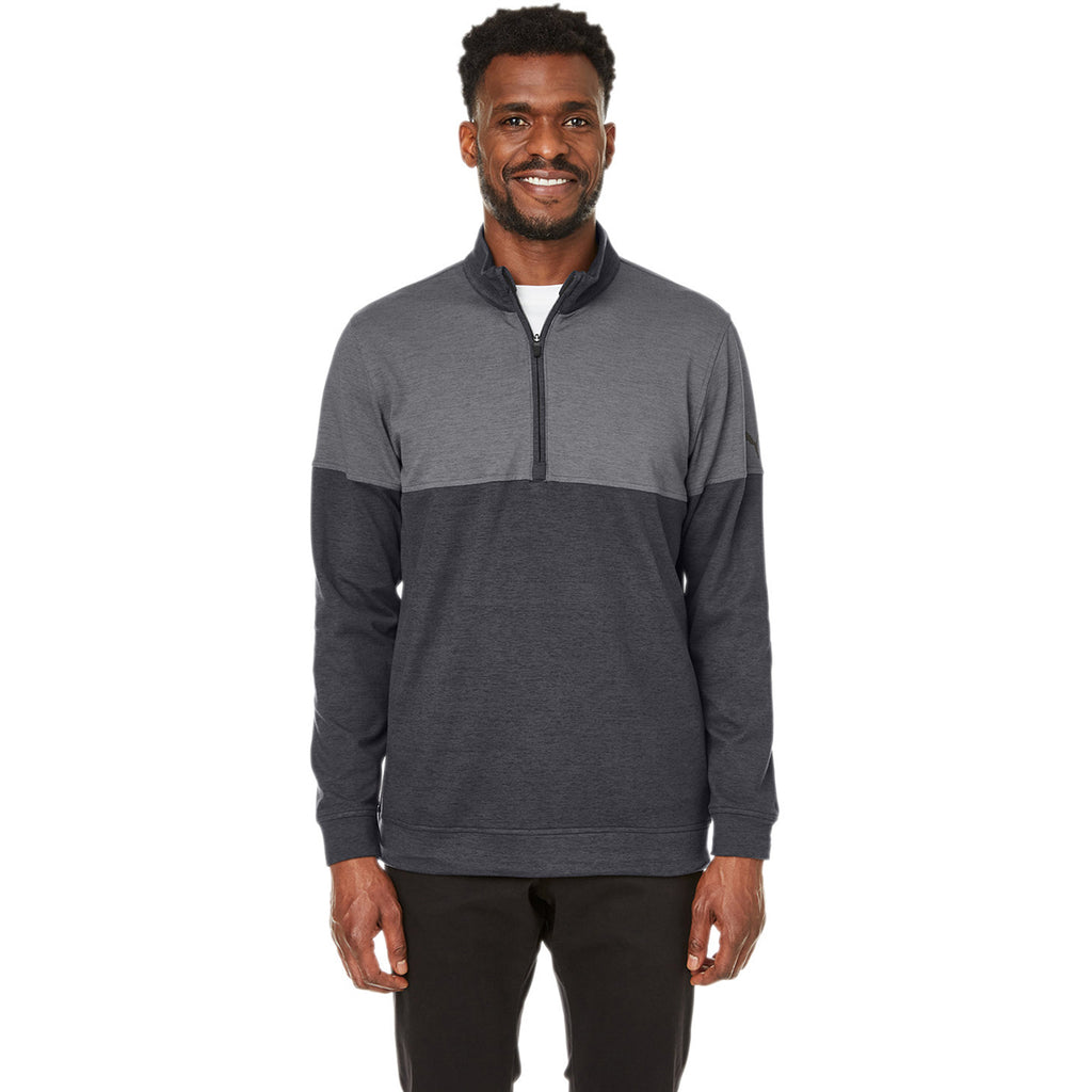 Puma Golf Men's Puma Black/Quiet Shade Cloudspun Warm Up Quarter-Zip