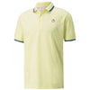 Puma Golf Men's Yellow Pear Signature Tipped Golf Polo