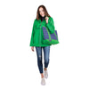 Charles River Women's Kelly Green/Stripe New Englander Rain Jacket with Print Lining