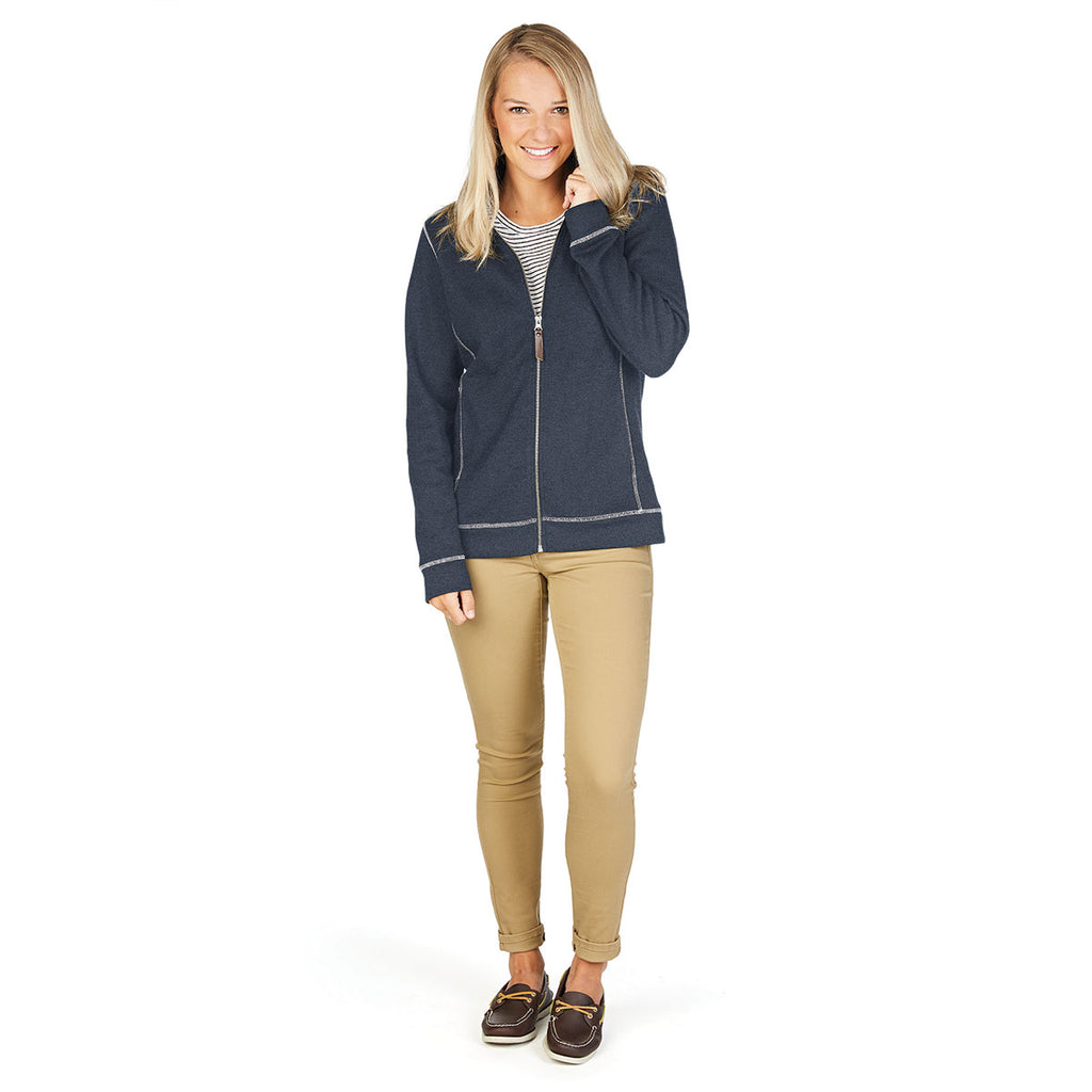 Charles River Women's Navy/Heather Conway Flatback Rib Jacket