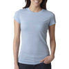 Next Level Women's Dusty Blue Poly/Cotton Short-Sleeve Tee