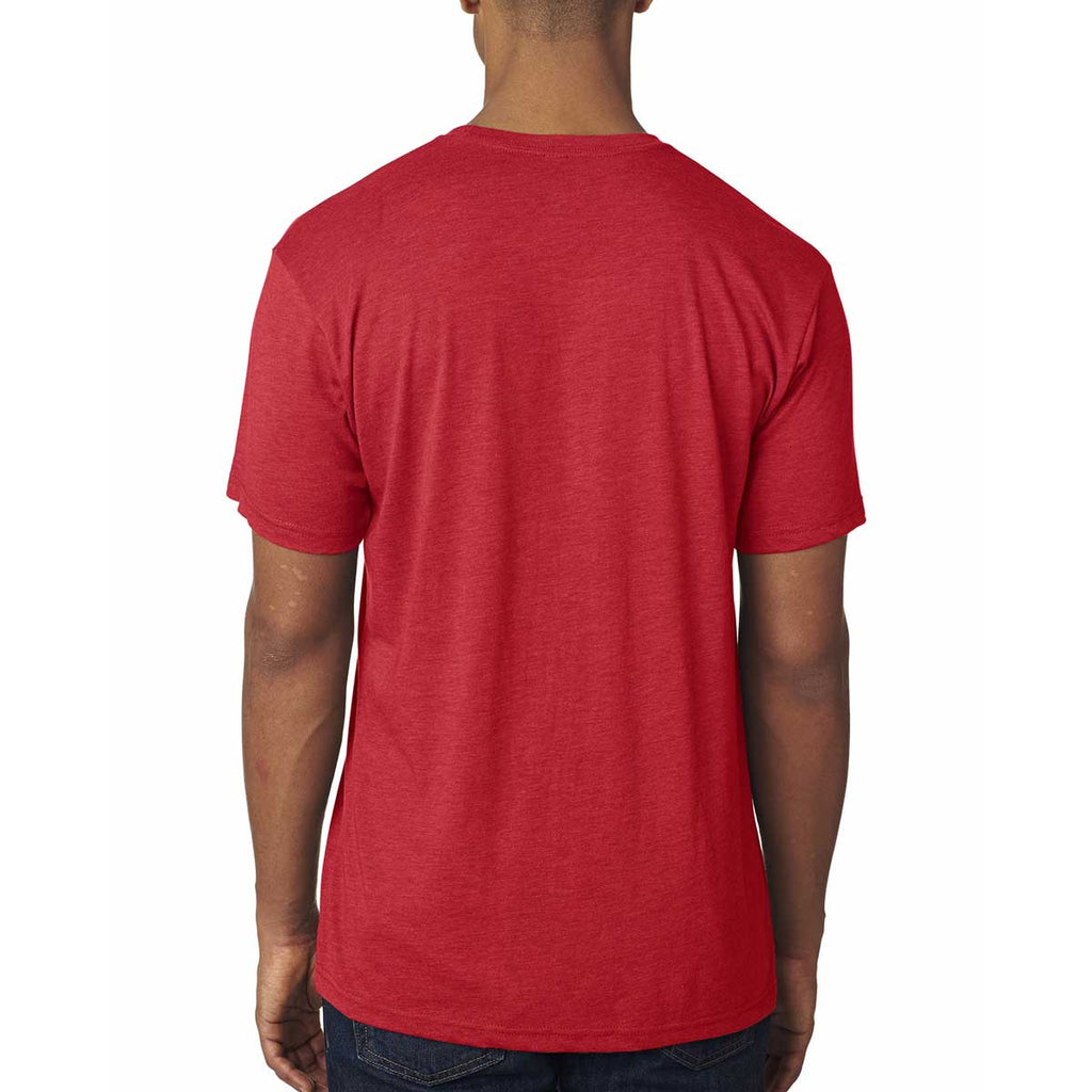 Next Level Men's Vintage Red Triblend Crew Tee