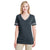 Jerzees Women's Black Heather/Oxford 4.5 Oz Tri-Blend Varsity V-Neck T-Shirt