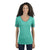 Jerzees Women's Mint Heather/Oxford 4.5 Oz Tri-Blend Varsity V-Neck T-Shirt