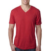 Next Level Men's Vintage Red Triblend V-Neck Tee