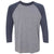 Next Level Unisex Vintage Navy/Premium Heather Triblend 3/4-Sleeve Raglan Tee