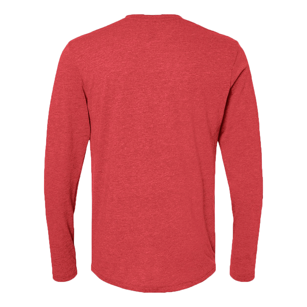 Next Level Men's Vintage Red Triblend Long-Sleeve Crew Tee