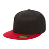 Flexfit Black/Red 210 Fitted Flat Visor Cap