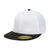 Flexfit White/Black 210 Fitted Flat Visor Cap