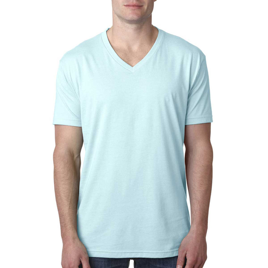 Next Level Men's Ice Blue Premium CVC V-Neck Tee