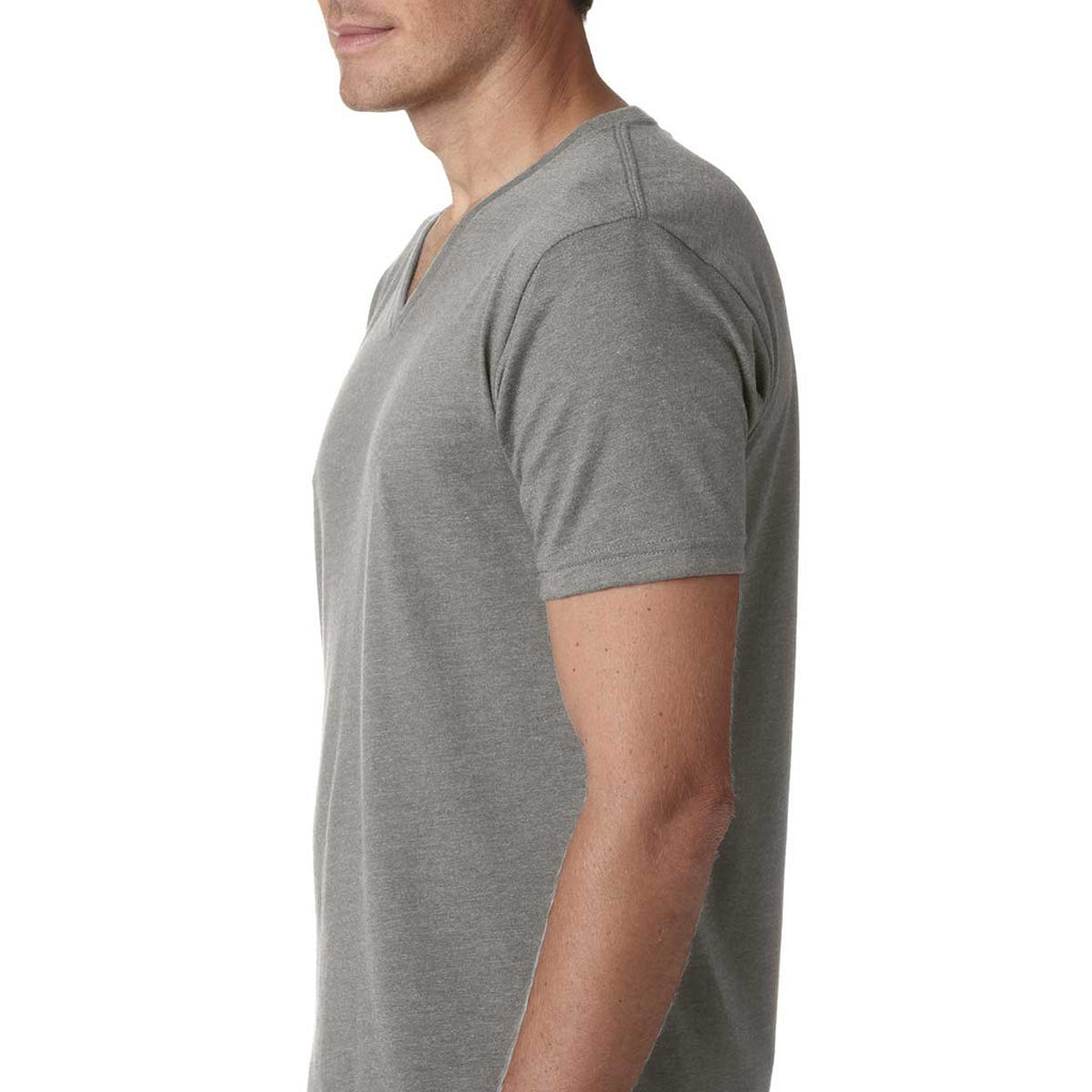 Next Level Men's Stone Grey Premium CVC V-Neck Tee