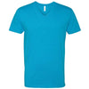 Next Level Men's Turquoise Premium CVC V-Neck Tee