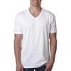 Next Level Men's White Premium CVC V-Neck Tee