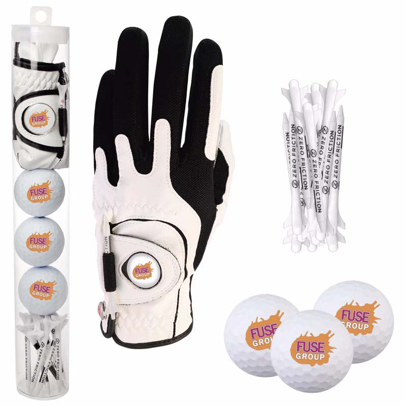 Zero Friction White Supertubes with Custom Balls & Men's Left Hand Glove