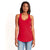 Next Level Women's Red Gathered Racerback Tank