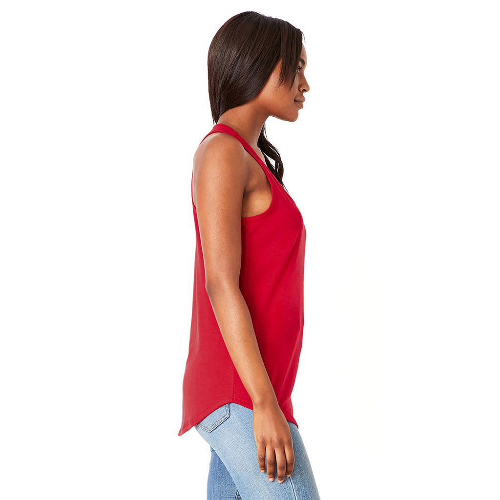 Next Level Women's Red Gathered Racerback Tank